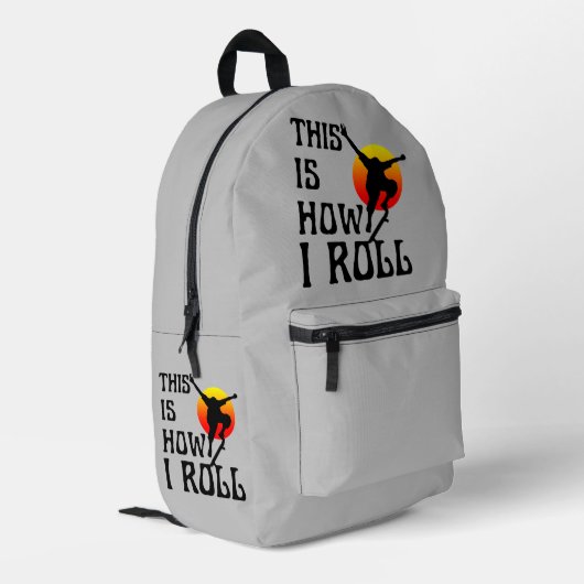 So kann ich rollen bedruckter rucksack (Rückseitige Ecke links)