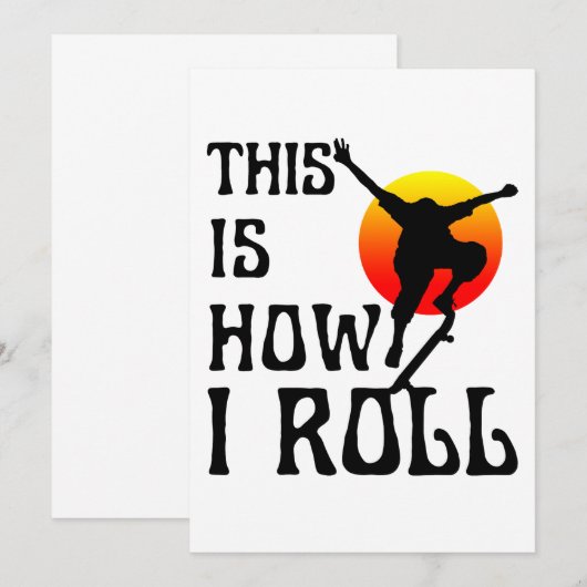 So kann ich rollen einladung (Vorne/Hinten)