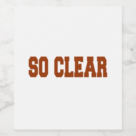 so klar weinetikett (Einzelnes Label)