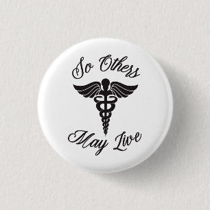 So können andere leben   Inspirational Medical Button