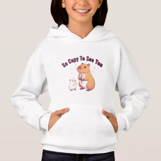 So können Sie sehen - Niedliche Capybara Art Hoodie (Vorderseite)