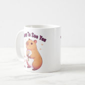 So können Sie sehen - Niedliche Capybara Art Kaffeetasse (Vorderseite Links)
