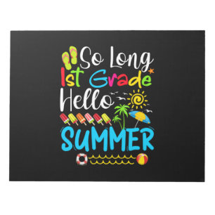 So lange 1. Klasse Hallo Sommer letzten Tag der Sc Notizblock