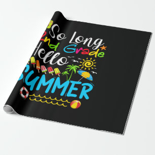 So lange 2. Klasse Hallo Sommer letzten Tag der Sc Geschenkpapier