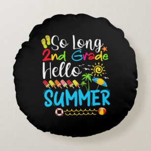So lange 2. Klasse Hallo Sommer letzten Tag der Sc Rundes Kissen