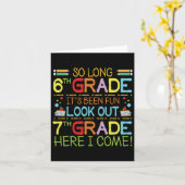 So lange 6. Klasse - Ausblick auf 7. Klasse ! Karte (Gelbe Blume)