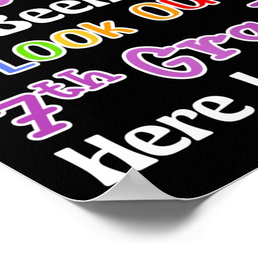 So lange 6. Klasse es war Spaß Aussehen 7. Klasse Poster (Ecke)