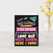 So lange 8. Klasse Hallo High School Mittelschule Karte (Gelbe Blume)