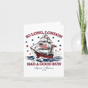 So lange London 4. Juli 1776 US-Shirts Mädchen P Karte
