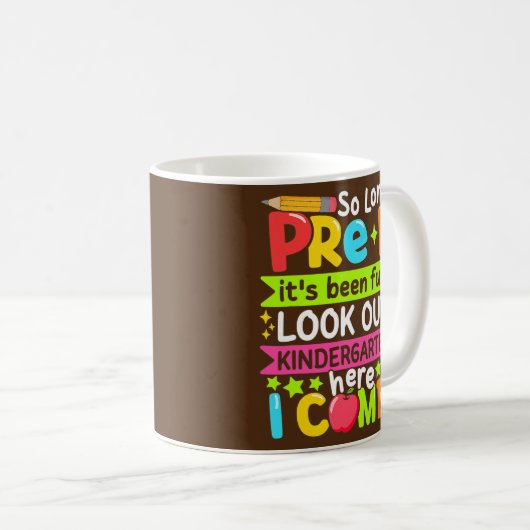 So lange Pre K Kindergarten hier Graduierte letzte Kaffeetasse (VorderseiteRechts)
