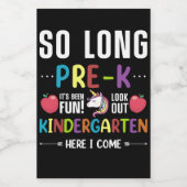 So lange vor dem K Kindergarten komme ich vorab Weinetikett (Einzelnes Label)
