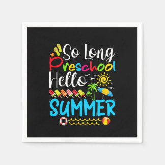 So lange Vorschule Hallo Sommer letzten Schultag. Serviette