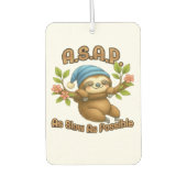 So langsam wie möglich - Niedlicher Sloth ASAP Cla Autolufterfrischer (Vorderseite)