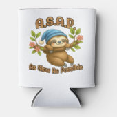 So langsam wie möglich - Niedlicher Sloth ASAP Cla Dosenkühler (Vorderseite)