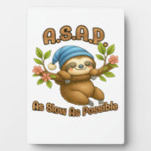 So langsam wie möglich - Niedlicher Sloth ASAP Cla Fotoplatte (Vorderseite)