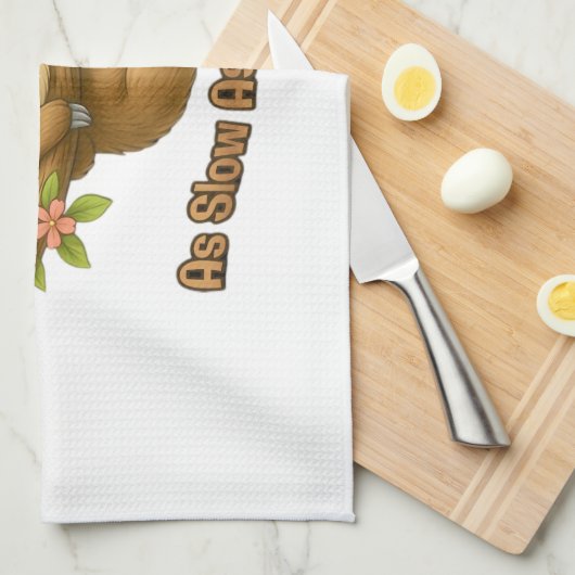 So langsam wie möglich - Niedlicher Sloth ASAP Cla Geschirrtuch (Viertel Falte)