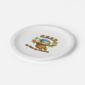 So langsam wie möglich - Niedlicher Sloth ASAP Cla Pappteller (Schrägansicht)