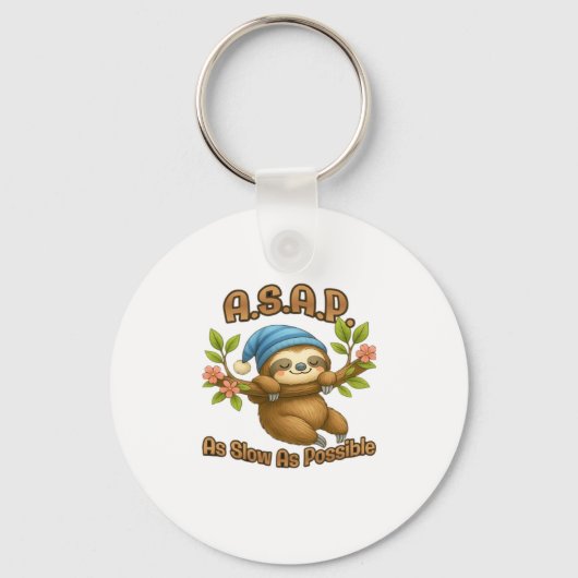 So langsam wie möglich - Niedlicher Sloth ASAP Cla Schlüsselanhänger (Vorderseite)