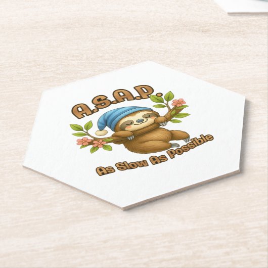 So langsam wie möglich - Niedlicher Sloth ASAP Cla Untersetzer (angewinkelt)