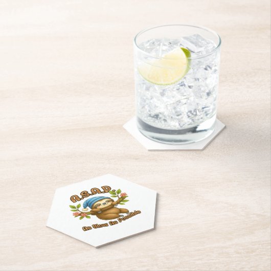 So langsam wie möglich - Niedlicher Sloth ASAP Cla Untersetzer (Vor Ort)