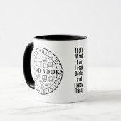 So lese ich Bücher und ich weiß Dinge Tasse (Vorderseite Links)
