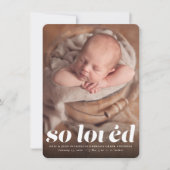 So liebte die Geburt des blauen Fotos Ankündigung (Vorderseite)