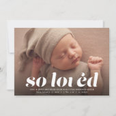 So liebte die Geburt des Valentinstag-Fotos Ankündigung (Vorderseite)