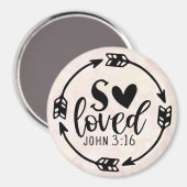 So liebte John 3:16 Magnet (Vorderseite/Rückseite)