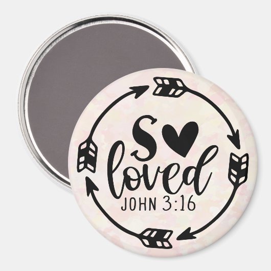 So liebte John 3:16 Magnet (Vorderseite/Rückseite)