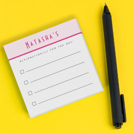 So listen Sie die Bestätigungs-Checkliste rosa Gre Post-it Klebezettel