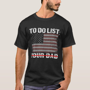So listen Sie Ihren Vater USA Flag Funny Gips Männ T-Shirt