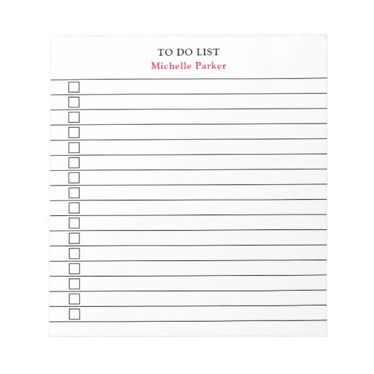 SO LISTEN SIE Schlichtes Minimalistisches, moderne Notizblock (Vorderseite)