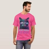 So Lit Right Meow Cat Cool Edm Galaxy Glasses T-Shirt (Vorne ganz)