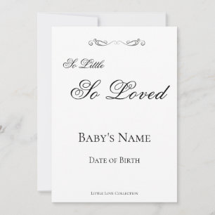 So Little So Loved Personalisierte Baby-Karte Karte