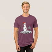 So Lonely Christmas – Snowman in the Storm Tri-Blend Shirt (Vorderseite voll)
