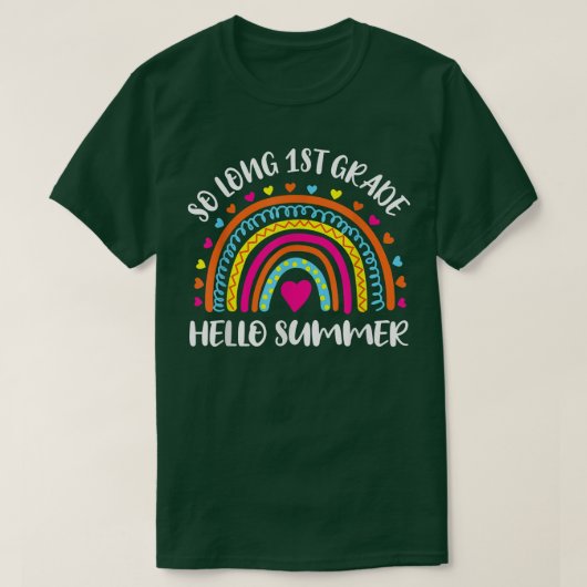 So Long 1. Klasse Hallo Sommer Lehrer Student Kind T-Shirt (Design vorne)