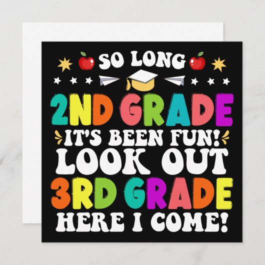 So Long 2. Grade Look Out 3. Grade Abschluss Ankündigung (Vorne/Hinten)