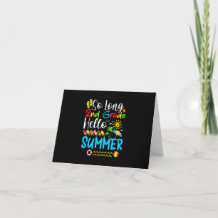 So Long 2. Klasse Hallo Sommer Letzter Schultag. Einladung