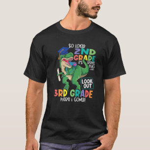 So Long 2nd Grade Abschluss Hello 3rd Grade Dinos T-Shirt