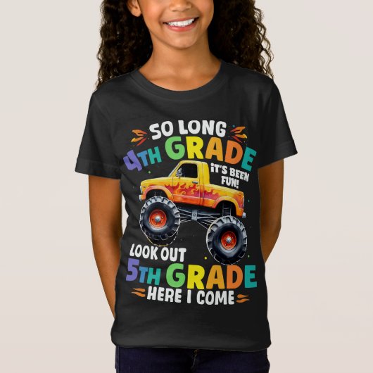 So Long 3rd Grade Abschluss Monster Truck T-Shirt (Vorderseite)