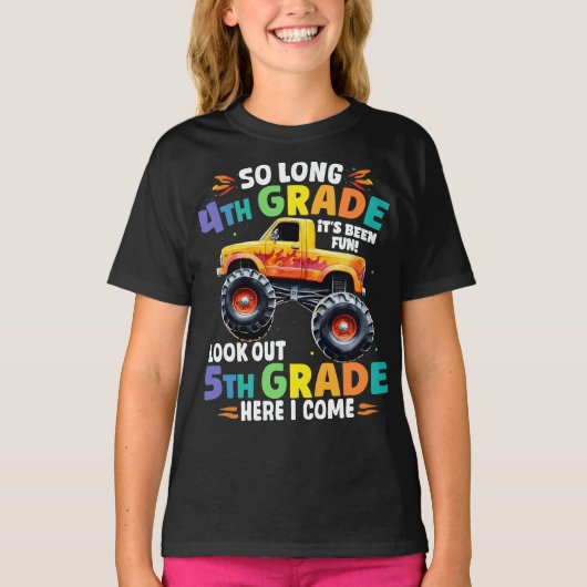 So Long 3rd Grade Abschluss Monster Truck T-Shirt (Vorderseite)