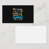 So Long 3rd Grade Hello Summer Last Day Of School. Visitenkarte (Vorne/Hinten)