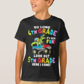 So Long 4. Klasse Abschluss T Rex Dinosaur Klasse T-Shirt (Vorderseite)
