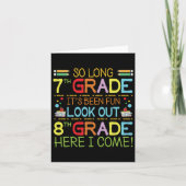 So Long 7th Grade - Achten Sie auf 8. Klasse ! Karte (Vorderseite)
