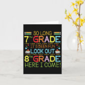 So Long 7th Grade - Achten Sie auf 8. Klasse ! Karte (Gelbe Blume)