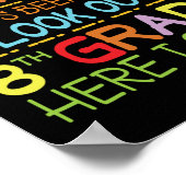 So Long 7th Grade - Achten Sie auf 8. Klasse ! Poster (Ecke)