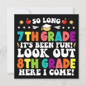 So Long 7th Grade Ausblick 8. Grade Abschluss Ankündigung (Vorderseite)