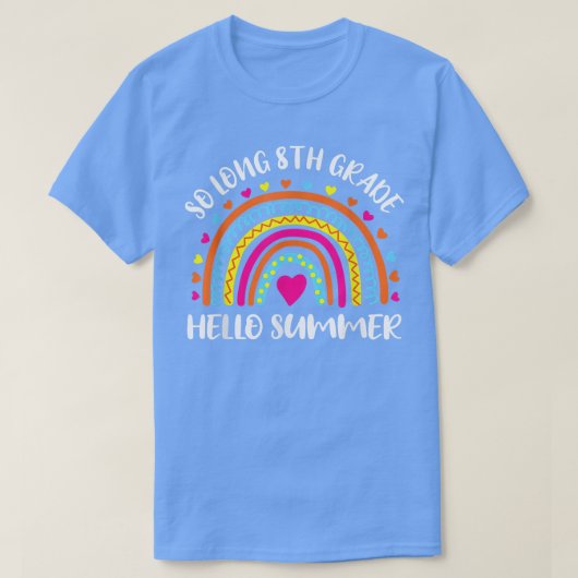 So Long 8th Grade Hallo Sommer Lehrer Schüler Kind T-Shirt (Design vorne)