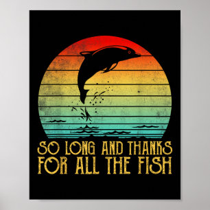 So Long And Thanks For All The Fish Vintage Poster