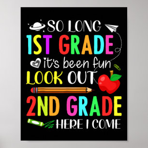 So Long First Grade 2. Klasse hier komme ich 1. Ta Poster